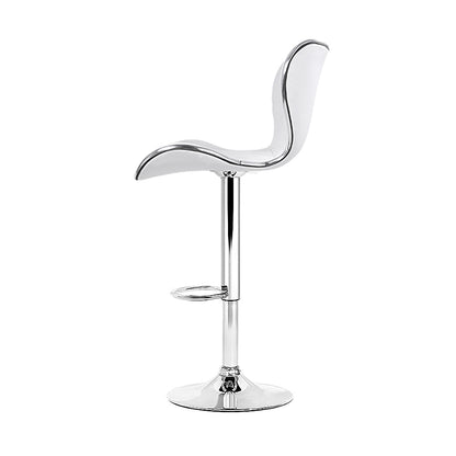 Artiss 4x Bar Stools Gas Lift Leather Seat White - Cosy Abode