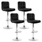 Artiss 4x Bar Stools Leather Gas Lift Black - Cosy Abode