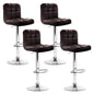 Artiss 4x Bar Stools Leather Gas Lift Brown - Cosy Abode