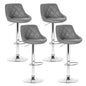 Artiss 4x Bar Stools Leather Padded Gas Lift Grey - Cosy Abode