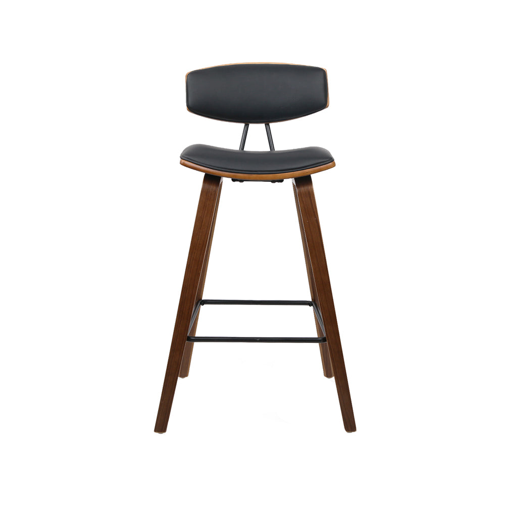 Artiss 4x Bar Stools Leather Padded w/Backrest - Cosy Abode
