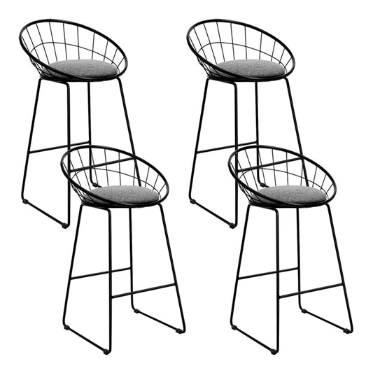 Artiss 4x Bar Stools Padded Seat Metal - Cosy Abode