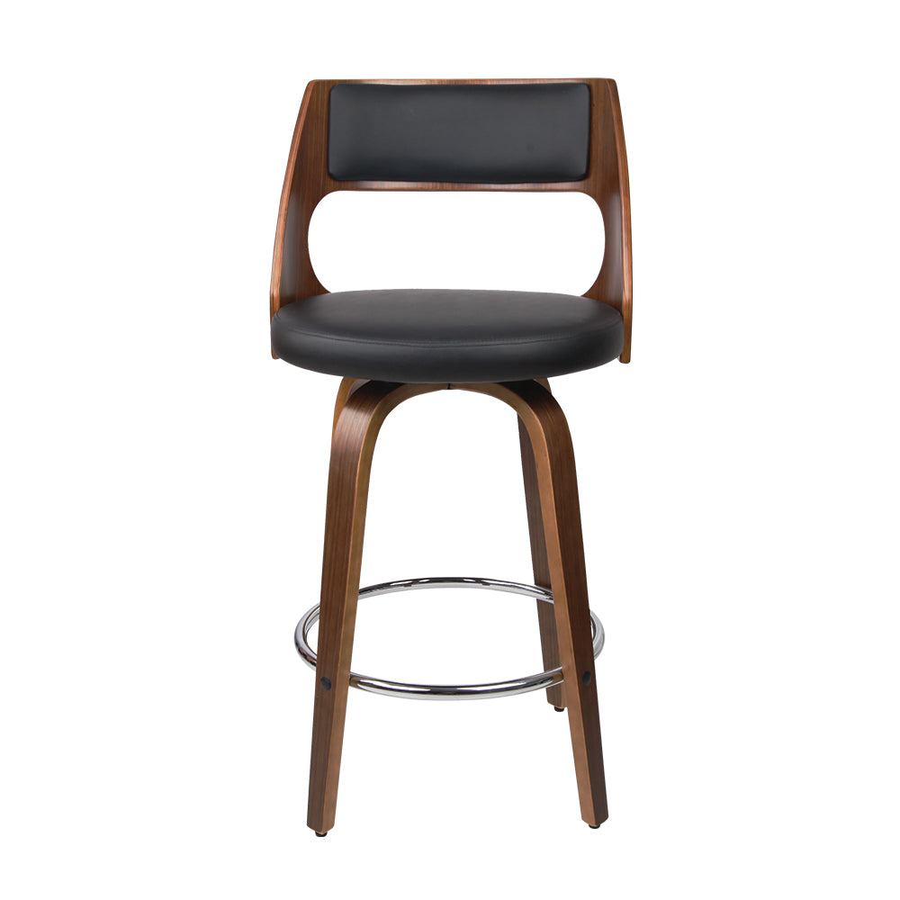 Artiss 4x Bar Stools Swivel Leather Chair 76cm - Cosy Abode