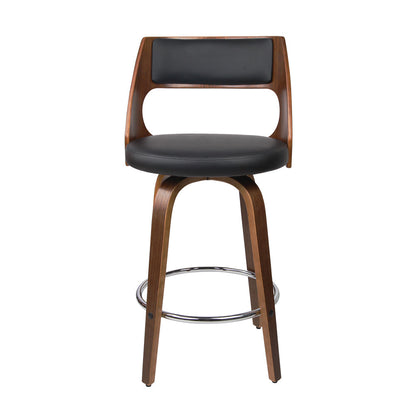 Artiss 4x Bar Stools Swivel Leather Chair 76cm - Cosy Abode