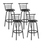 Artiss 4x Bar Stools Swivel Leather Padded Metal - Cosy Abode
