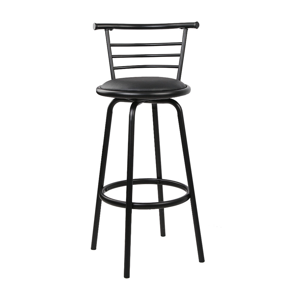 Artiss 4x Bar Stools Swivel Leather Padded Metal - Cosy Abode
