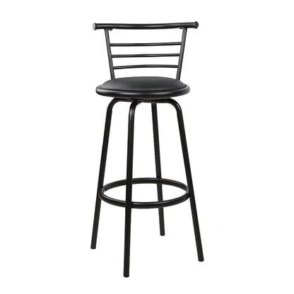 Artiss 4x Bar Stools Swivel Leather Padded Metal - Cosy Abode