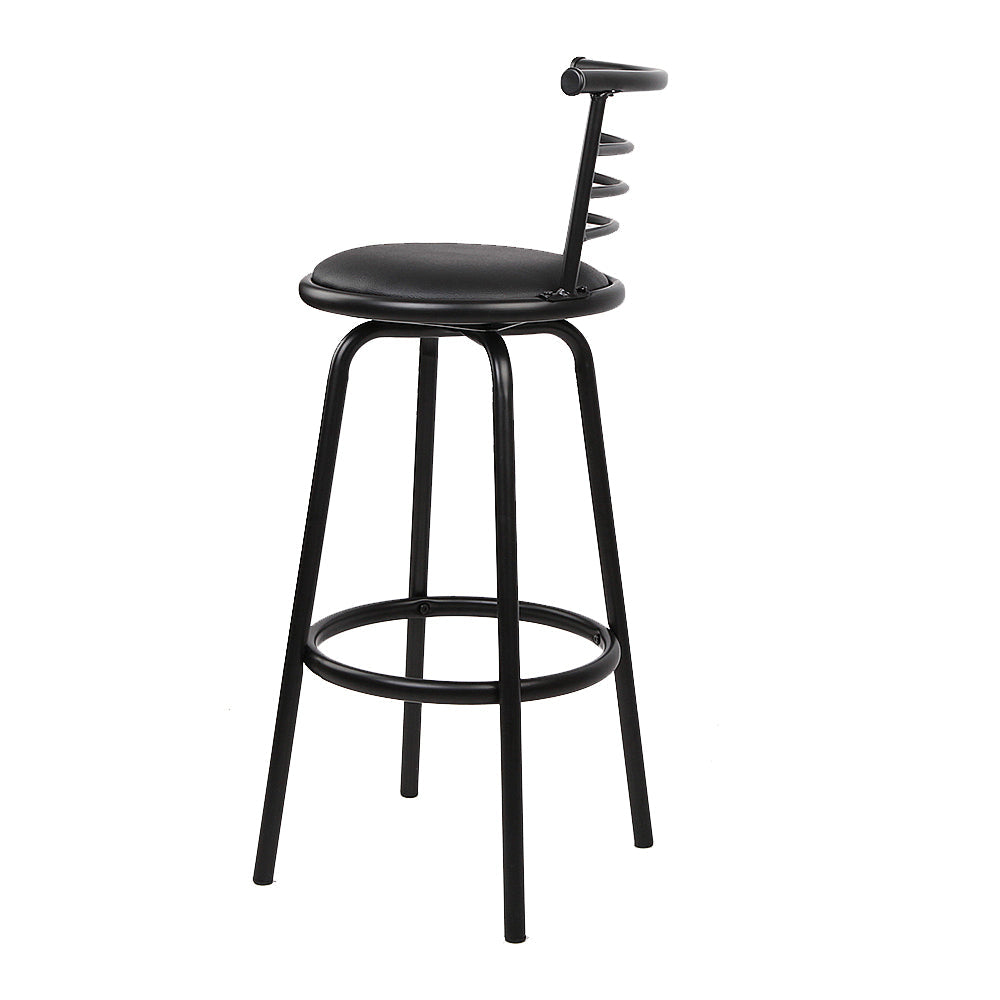 Artiss 4x Bar Stools Swivel Leather Padded Metal - Cosy Abode
