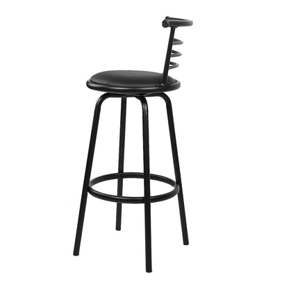 Artiss 4x Bar Stools Swivel Leather Padded Metal - Cosy Abode