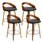Artiss 4x Bar Stools Swivel Seat Curving Backrest - Cosy Abode