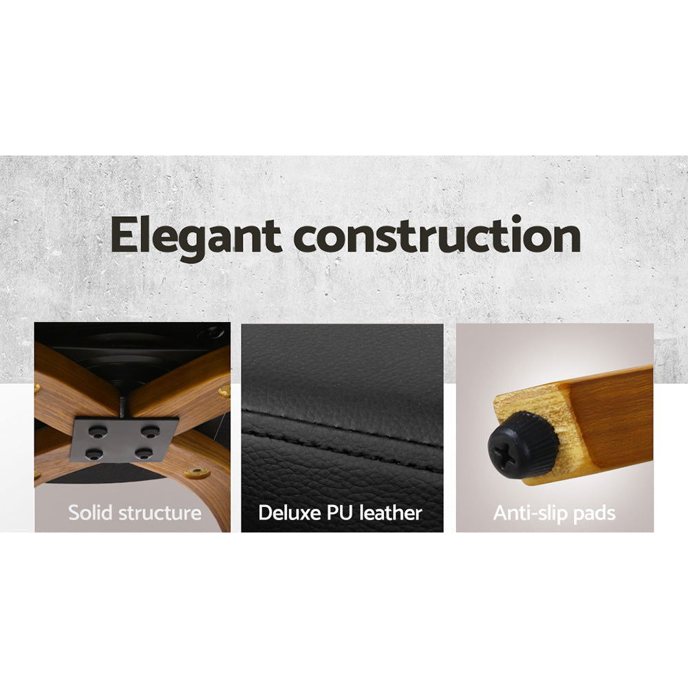 Artiss 4x Bar Stools Swivel Seat Curving Backrest - Cosy Abode