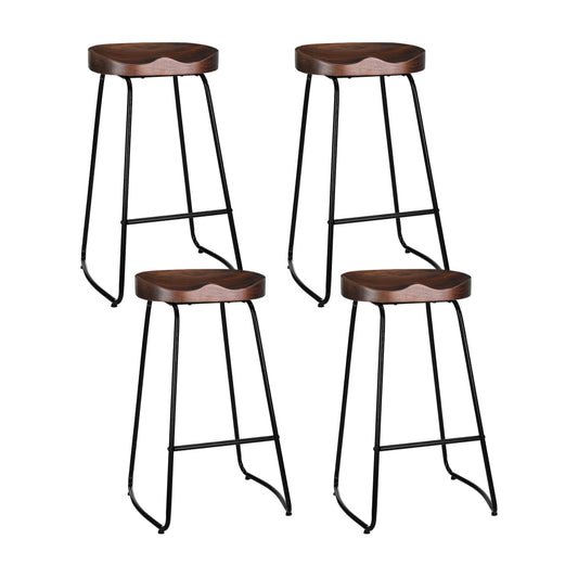 Artiss 4x Bar Stools Tractor Seat 75cm Black - Cosy Abode