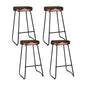 Artiss 4x Bar Stools Tractor Seat 75cm Black - Cosy Abode