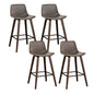 Artiss 4x Bar Stools Vintage Leather Wooden - Cosy Abode