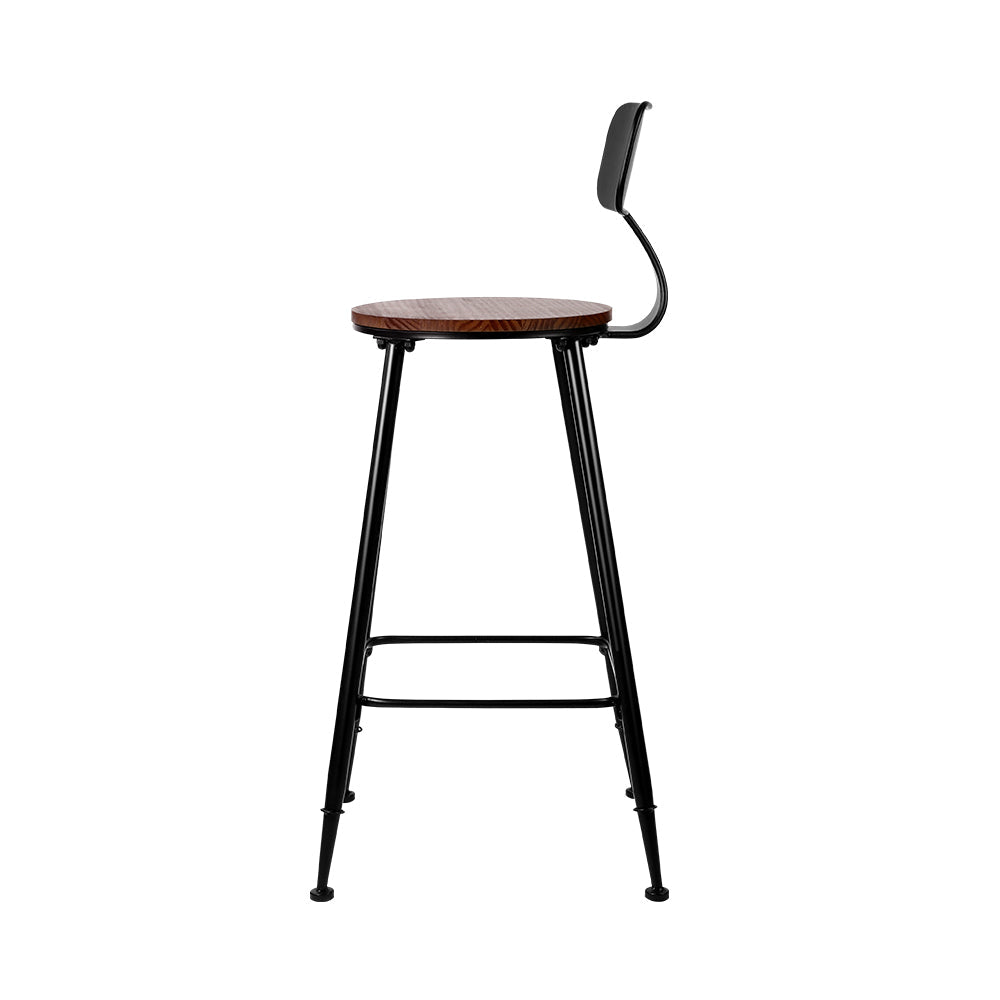 Artiss 4x Bar Stools Vintage Metal Chairs - Cosy Abode