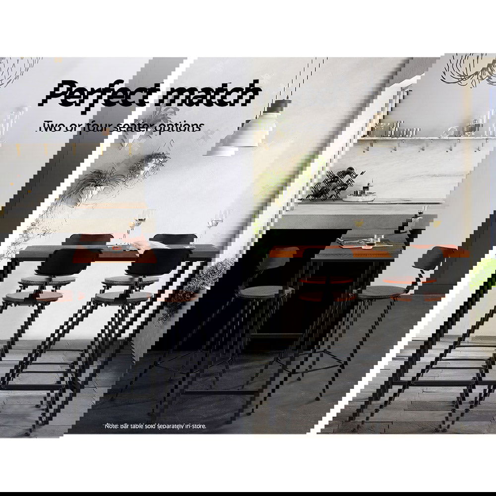 Artiss 4x Bar Stools Vintage Metal Chairs - Cosy Abode