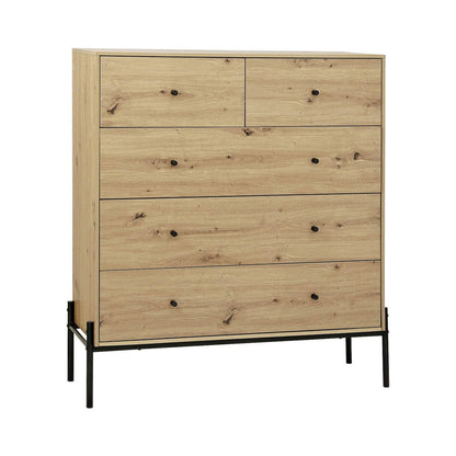 Artiss 5 Chest of Drawers - ARNO Pine - Cosy Abode