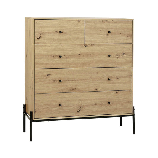 Artiss 5 Chest of Drawers - ARNO Pine - Cosy Abode