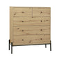 Artiss 5 Chest of Drawers - ARNO Pine - Cosy Abode