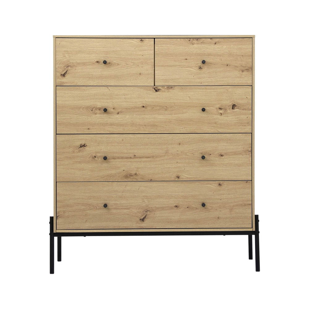 Artiss 5 Chest of Drawers - ARNO Pine - Cosy Abode
