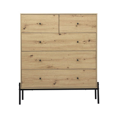 Artiss 5 Chest of Drawers - ARNO Pine - Cosy Abode