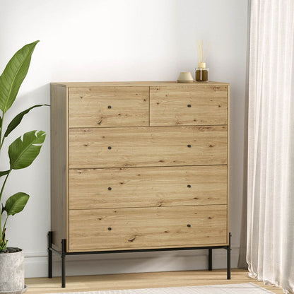 Artiss 5 Chest of Drawers - ARNO Pine - Cosy Abode