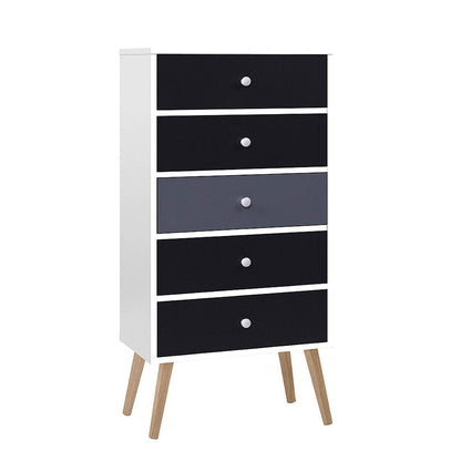 Artiss 5 Chest of Drawers - BONDS White - Cosy Abode