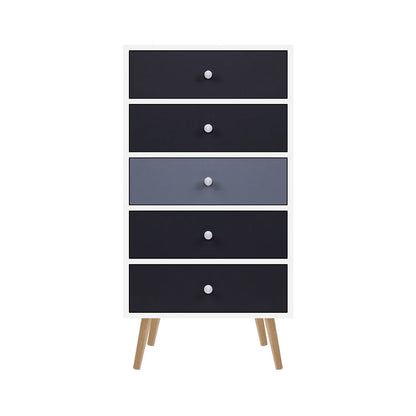 Artiss 5 Chest of Drawers - BONDS White - Cosy Abode