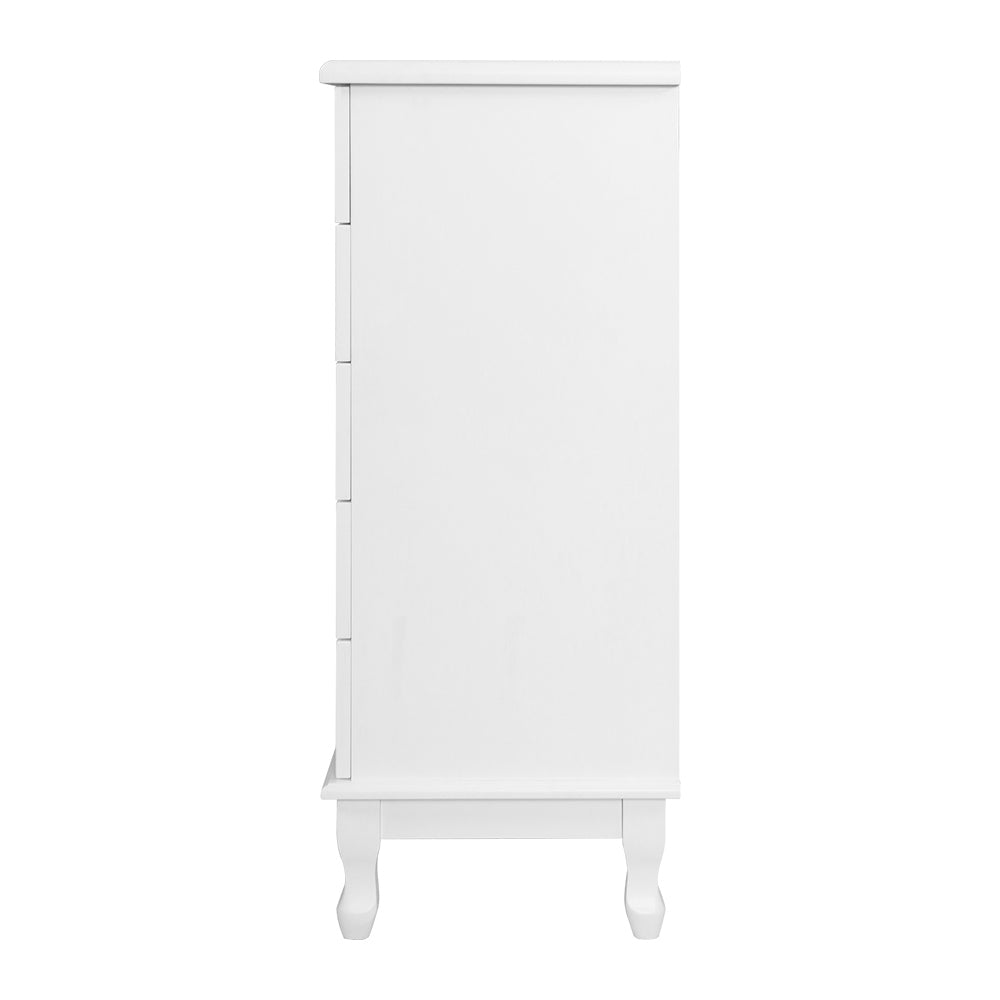 Artiss 5 Chest of Drawers - KUBI White - Cosy Abode