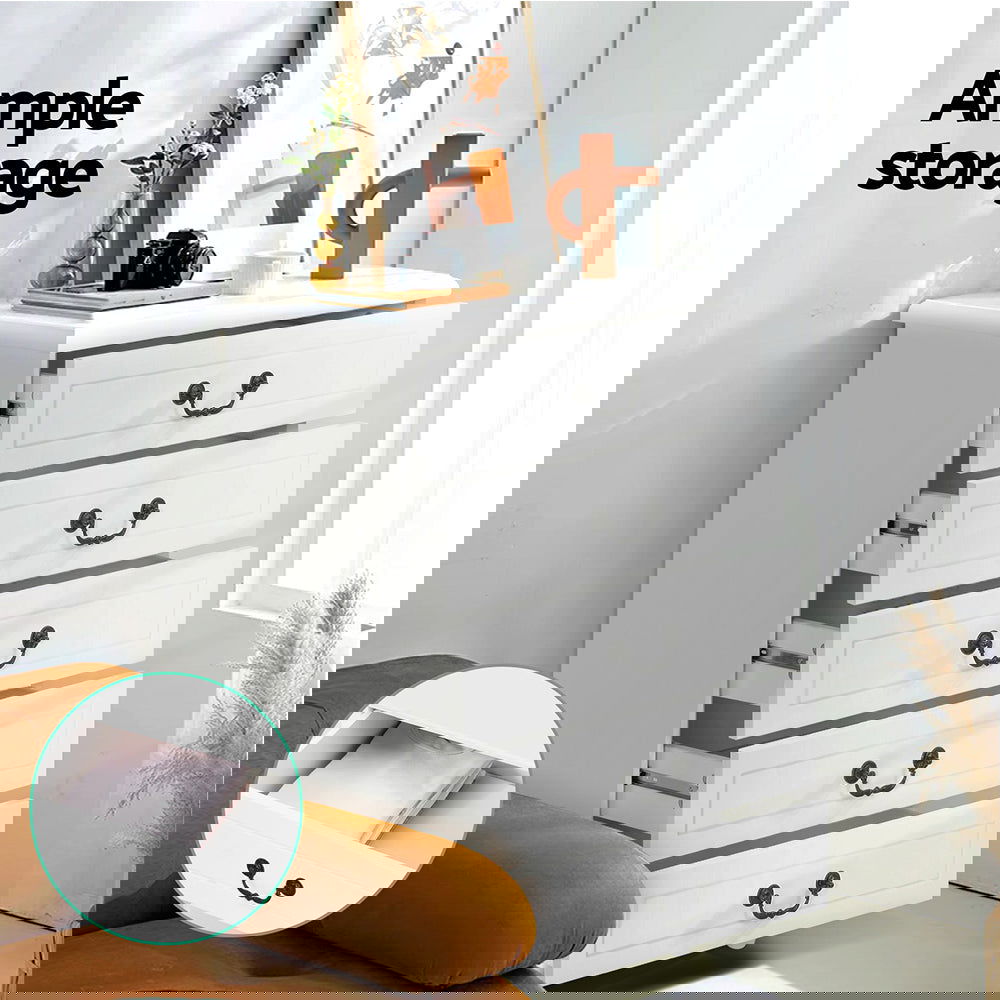 Artiss 5 Chest of Drawers - KUBI White - Cosy Abode