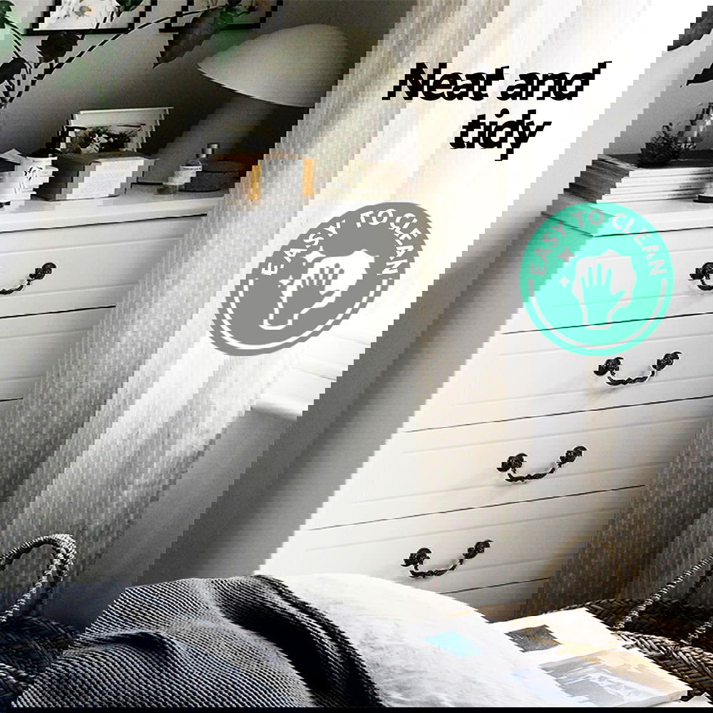 Artiss 5 Chest of Drawers - KUBI White - Cosy Abode