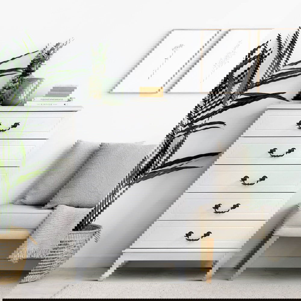 Artiss 5 Chest of Drawers - KUBI White - Cosy Abode