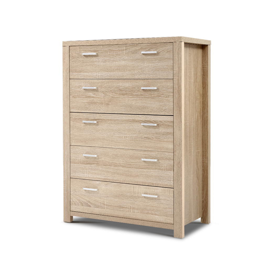 Artiss 5 Chest of Drawers - MAXI Pine - Cosy Abode