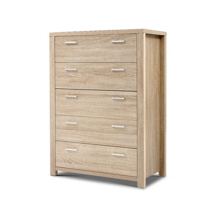 Artiss 5 Chest of Drawers - MAXI Pine - Cosy Abode