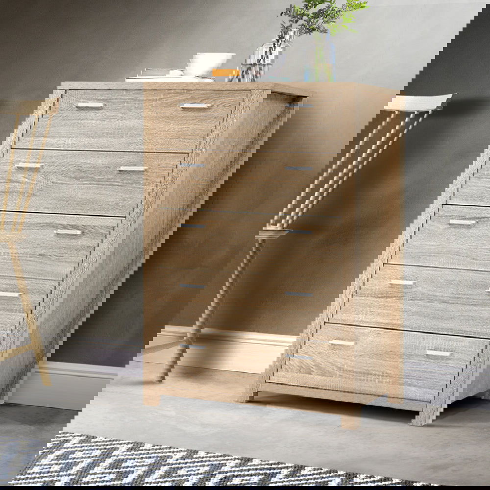 Artiss 5 Chest of Drawers - MAXI Pine - Cosy Abode