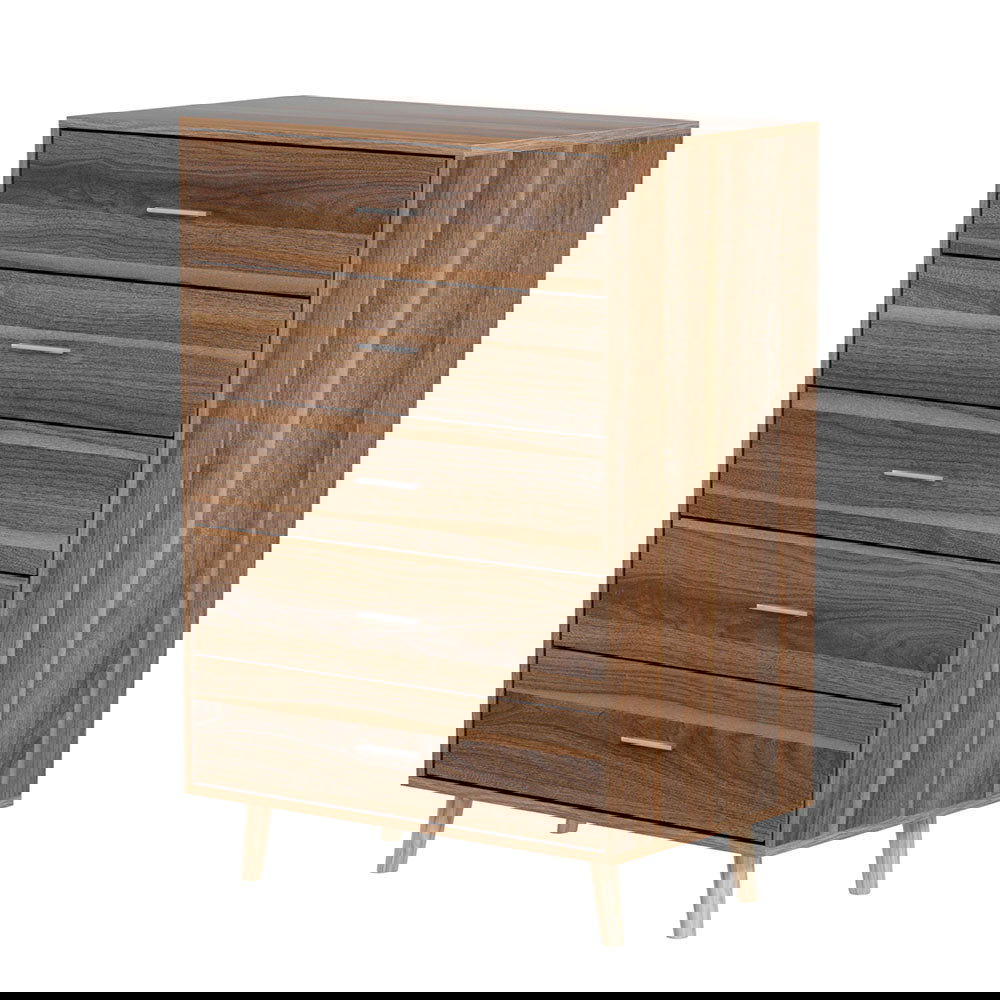 Artiss 5 Chest of Drawers - MIRI Walnut - Cosy Abode