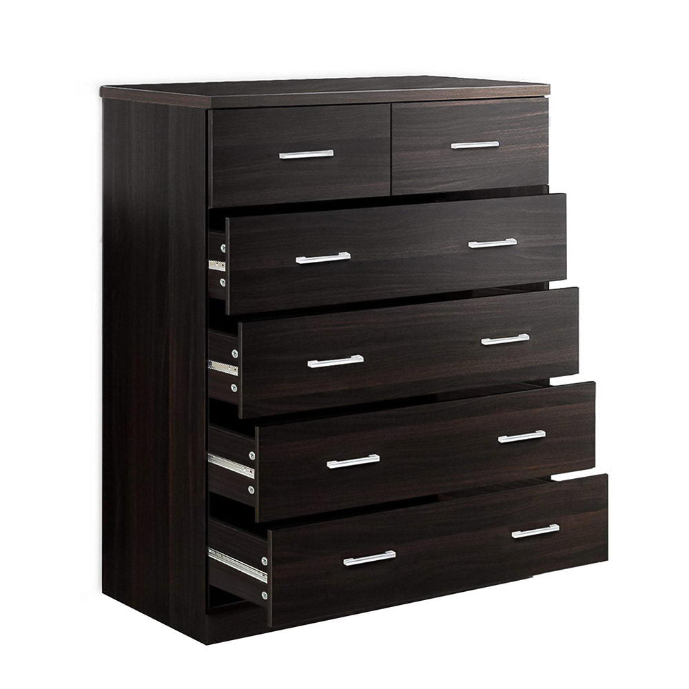 Artiss 6 Chest of Drawers - ANDES Walnut - Cosy Abode