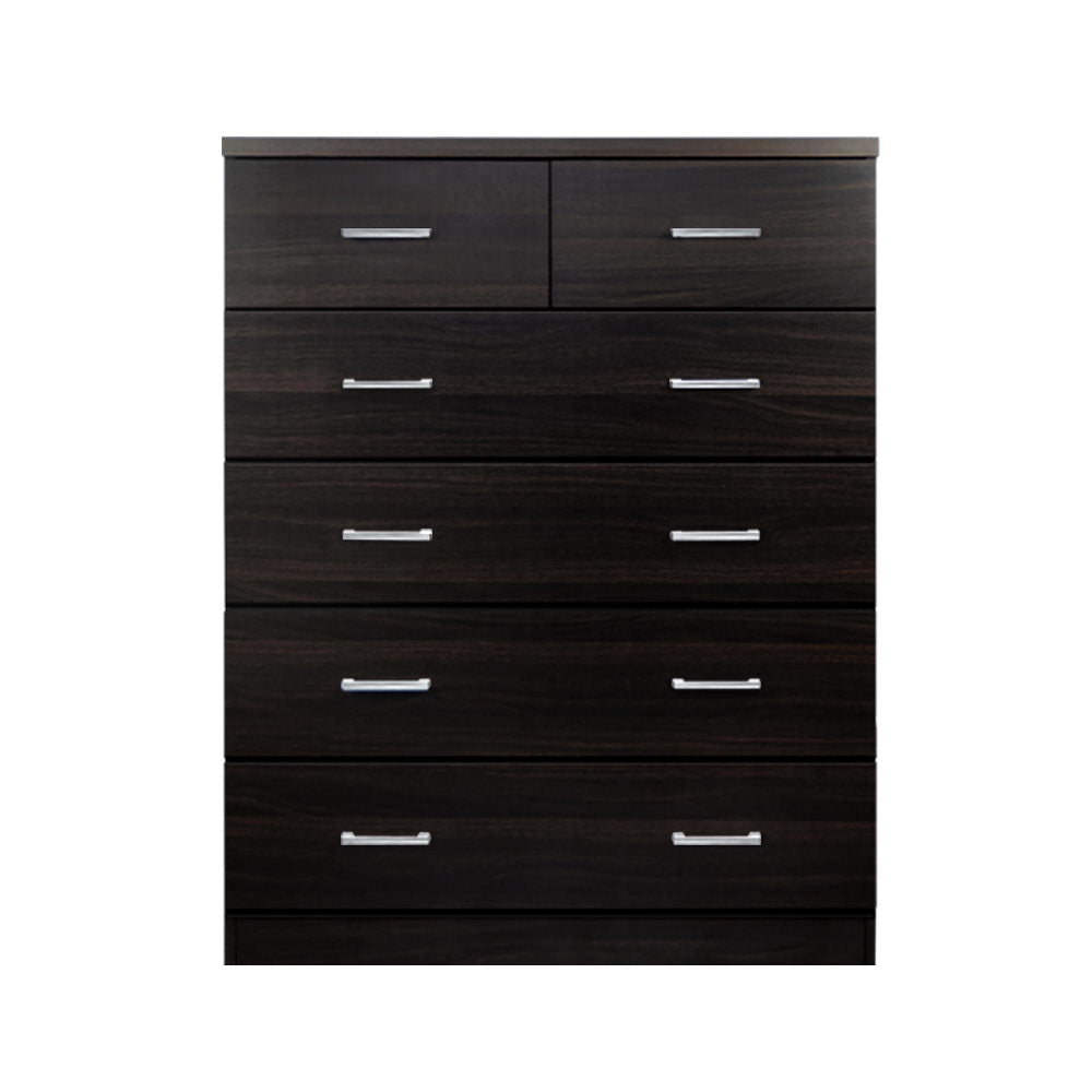 Artiss 6 Chest of Drawers - ANDES Walnut - Cosy Abode