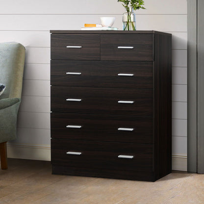Artiss 6 Chest of Drawers - ANDES Walnut - Cosy Abode