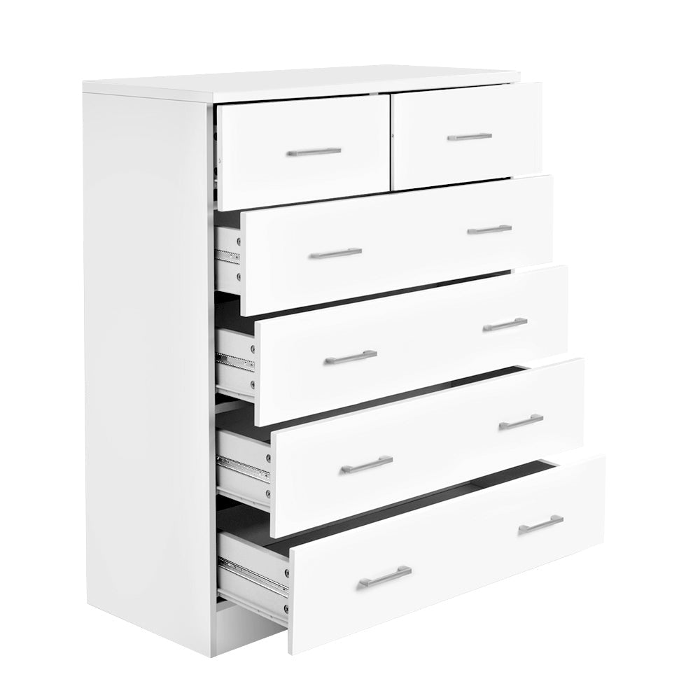 Artiss 6 Chest of Drawers - ANDES White - Cosy Abode