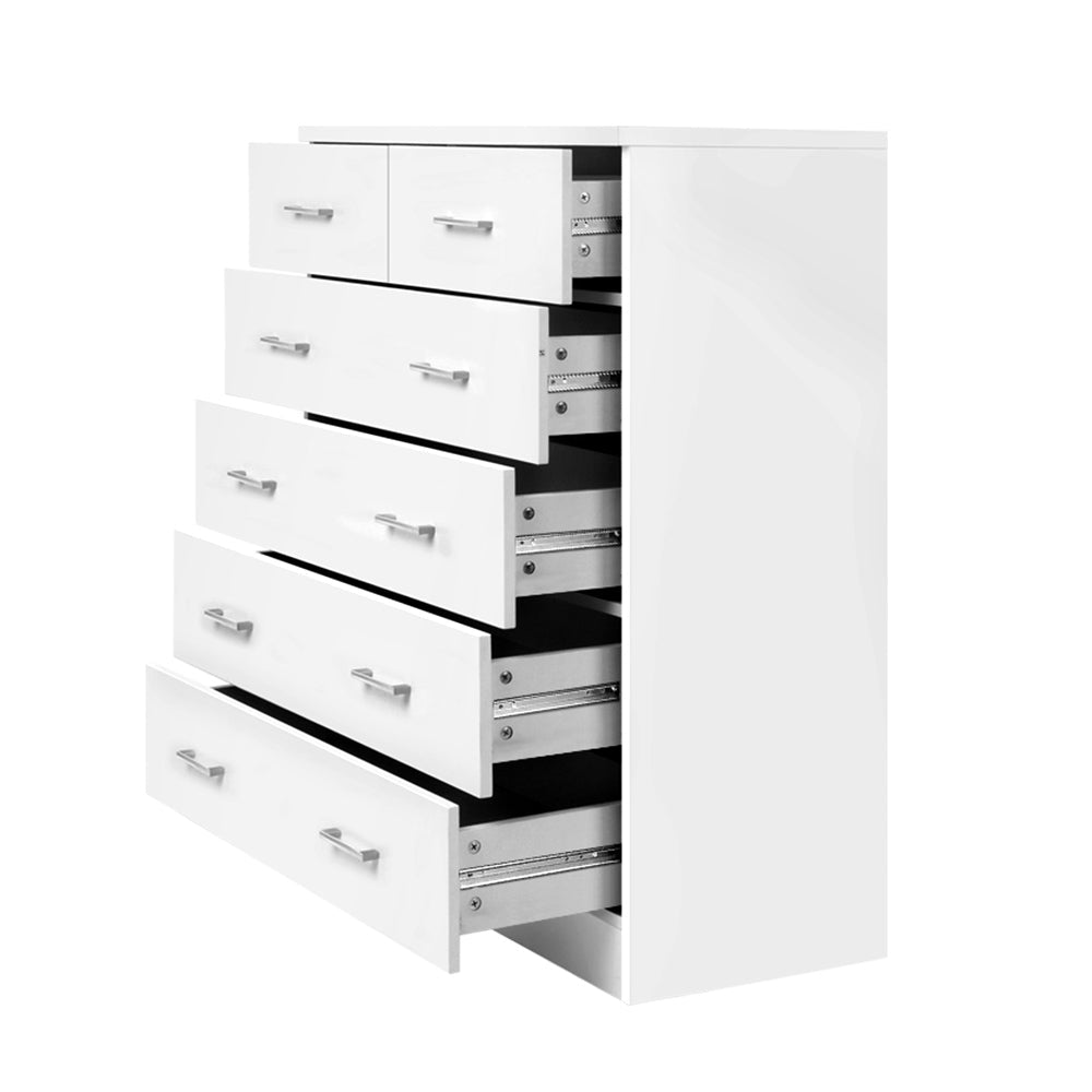 Artiss 6 Chest of Drawers - ANDES White - Cosy Abode