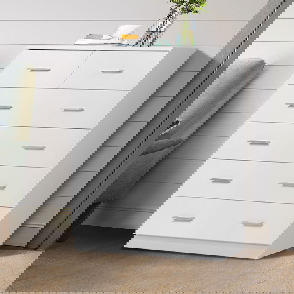 Artiss 6 Chest of Drawers - ANDES White - Cosy Abode