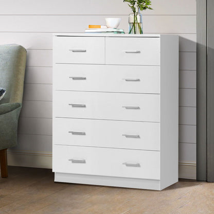 Artiss 6 Chest of Drawers - ANDES White - Cosy Abode