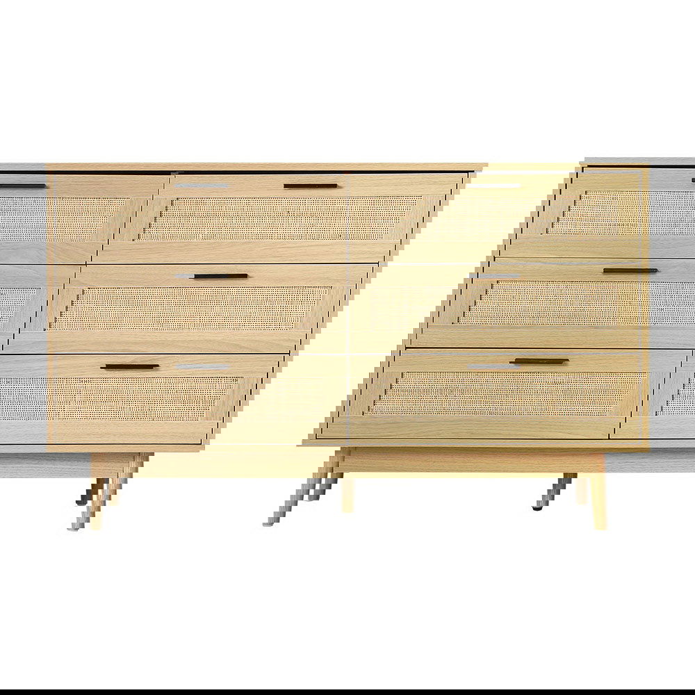 Artiss 6 Chest of Drawers - BRIONY Oak - Cosy Abode