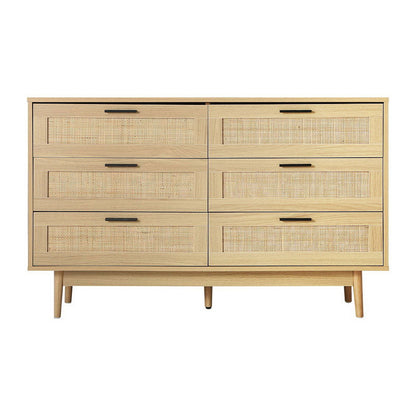 Artiss 6 Chest of Drawers - BRIONY Oak - Cosy Abode
