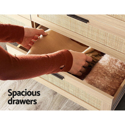 Artiss 6 Chest of Drawers - BRIONY Oak - Cosy Abode