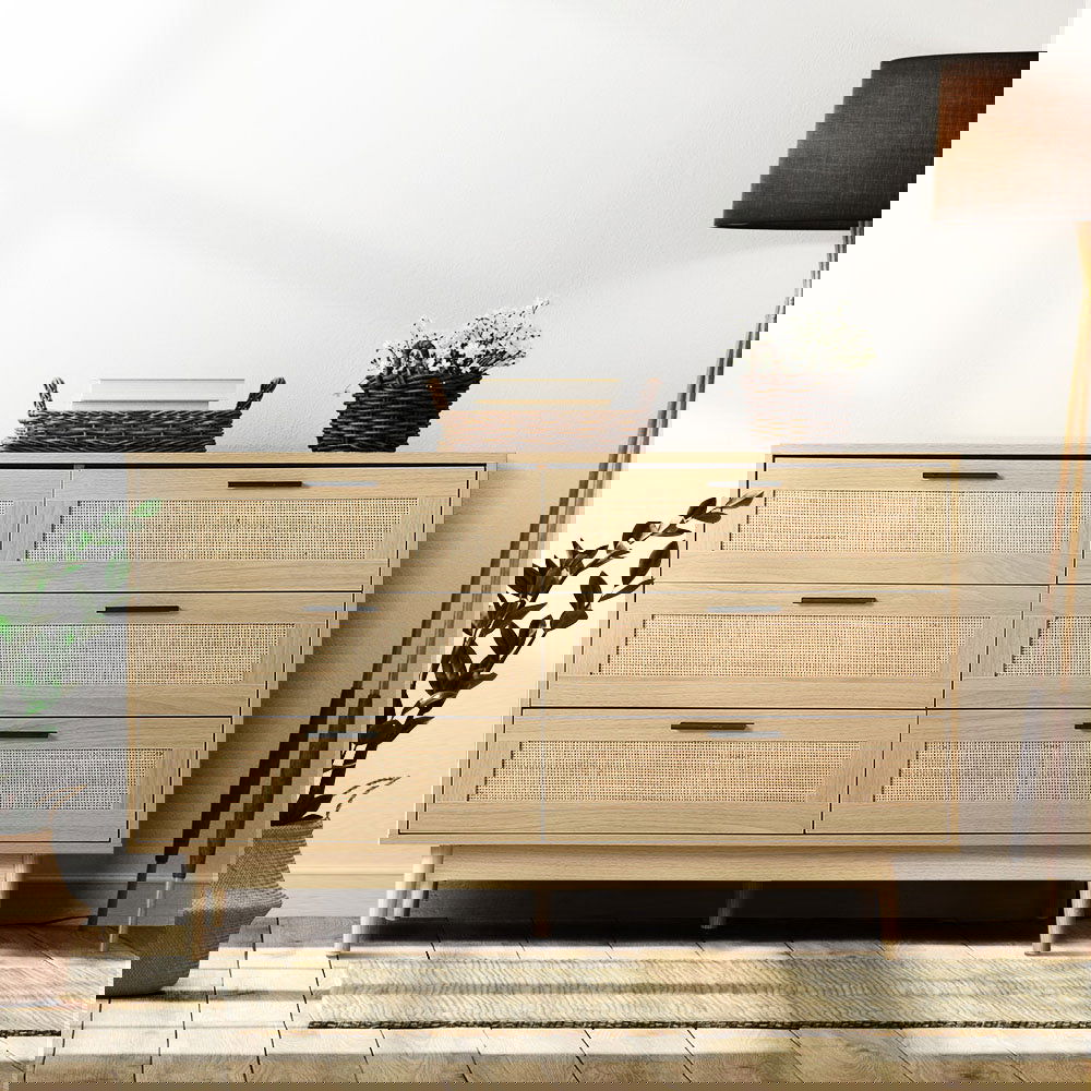 Artiss 6 Chest of Drawers - BRIONY Oak - Cosy Abode