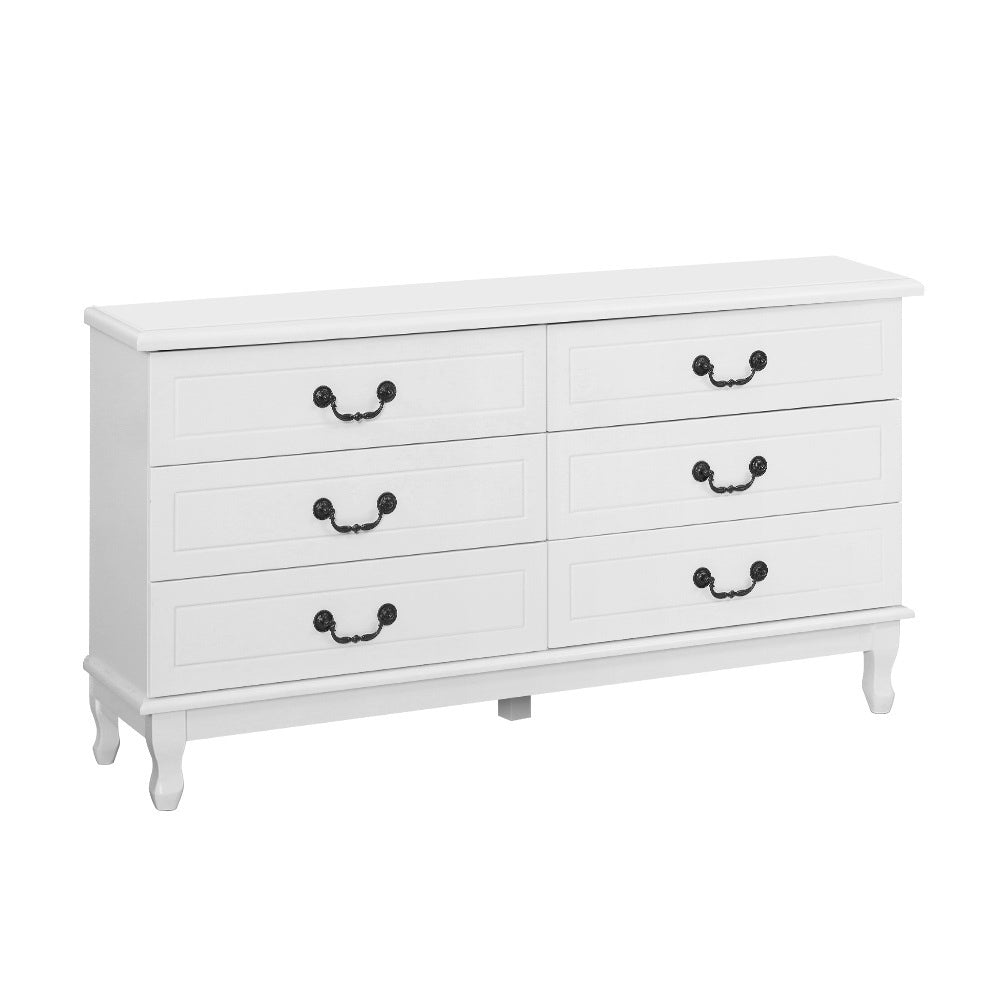 Artiss 6 Chest of Drawers - KUBI White - Cosy Abode