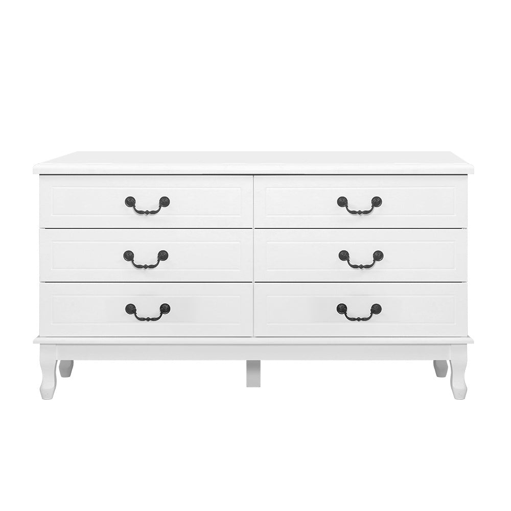 Artiss 6 Chest of Drawers - KUBI White - Cosy Abode
