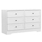 Artiss 6 Chest of Drawers - LEIF White - Cosy Abode